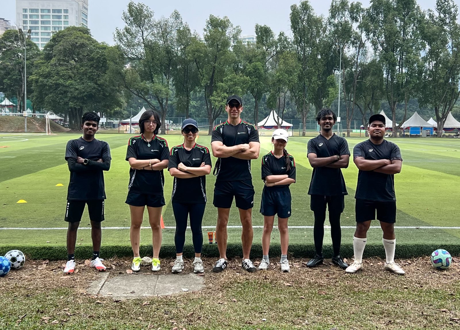 The Beyond 90 volunteer coaching team lined up